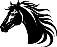 paard, minimalistische en gemakkelijk silhouet - vector illustratie