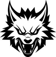 wolf - minimalistische en vlak logo - vector illustratie