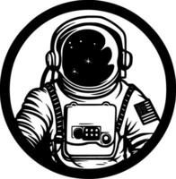 astronaut - minimalistische en vlak logo - vector illustratie