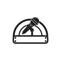 karaoke icoon logo vector illustratie ontwerp sjabloon