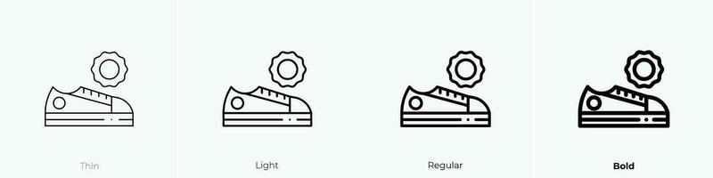 schoen icoon. dun, licht, regelmatig en stoutmoedig stijl ontwerp geïsoleerd Aan wit achtergrond vector