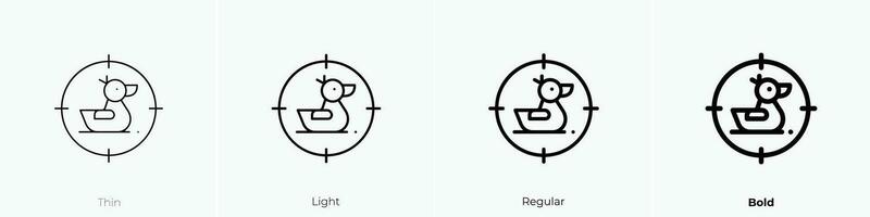 het schieten spel icoon. dun, licht, regelmatig en stoutmoedig stijl ontwerp geïsoleerd Aan wit achtergrond vector