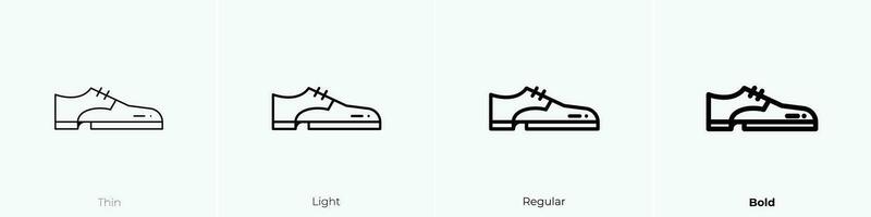 schoen icoon. dun, licht, regelmatig en stoutmoedig stijl ontwerp geïsoleerd Aan wit achtergrond vector