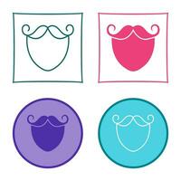 baard en snor vector icoon