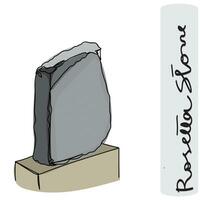 Rosetta steen en gier steen. vector