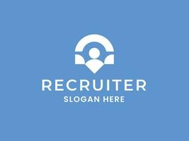 volwassen modern recruiter bedrijf logo sjabloon, bewerkbare vector