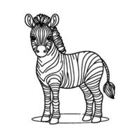 zebra patroon kleur boek vector