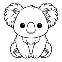 koala patroon kleur boek vector