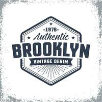 Brooklyn wijnoogst logo met grunge effect vector