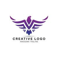 creatief adelaar vogel logo ontwerp icoon vector