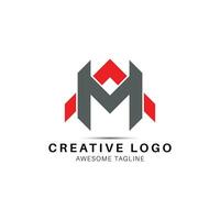 ma brief creatief logo ontwerp icoon vector