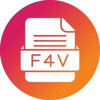 f4v het dossier formaat vector icoon