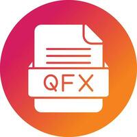 qfx het dossier formaat vector icoon