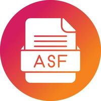 asf het dossier formaat vector icoon