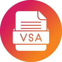 vsa het dossier formaat vector icoon