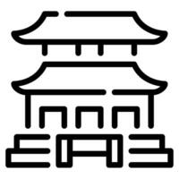 gyeongbokgung paleis icoon illustratie, voor uiux, infografisch, enz vector