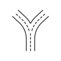 snelweg weg lijn icoon, straat verkeer kruispunt vector