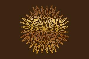 luxe gouden Koninklijk mandala ontwerp vector voor achtergrond. gouden mandala ontwerp.