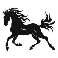 een in beweging paard silhouet, een paard silhouet vector geïsoleerd Aan een wit achtergrond