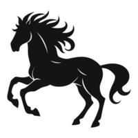 een paard silhouet vector geïsoleerd Aan een wit achtergrond, een in beweging paard silhouet clip art