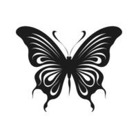 vlinder silhouet vector illustratie, vliegend vlinder zwart silhouet, monarch clip art geïsoleerd Aan een wit achtergrond