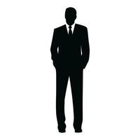 een zakenman silhouet vector vrij, een Mens vector geïsoleerd Aan een wit achtergrond, een zakelijke persoon zwart vector