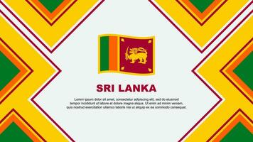 sri lanka vlag abstract achtergrond ontwerp sjabloon. sri lanka onafhankelijkheid dag banier behang vector illustratie. sri lanka vector