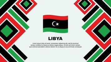 Libië vlag abstract achtergrond ontwerp sjabloon. Libië onafhankelijkheid dag banier behang vector illustratie. Libië