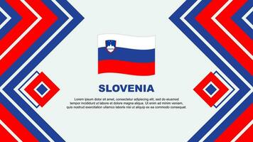 Slovenië vlag abstract achtergrond ontwerp sjabloon. Slovenië onafhankelijkheid dag banier behang vector illustratie. Slovenië ontwerp