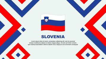 Slovenië vlag abstract achtergrond ontwerp sjabloon. Slovenië onafhankelijkheid dag banier behang vector illustratie. Slovenië sjabloon