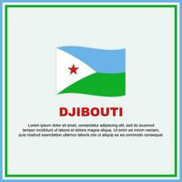 Djibouti vlag achtergrond ontwerp sjabloon. Djibouti onafhankelijkheid dag banier sociaal media na. Djibouti banier vector