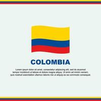 Colombia vlag achtergrond ontwerp sjabloon. Colombia onafhankelijkheid dag banier sociaal media na. Colombia ontwerp vector