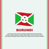 Burundi vlag achtergrond ontwerp sjabloon. Burundi onafhankelijkheid dag banier sociaal media na. Burundi tekenfilm vector