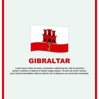 Gibraltar vlag achtergrond ontwerp sjabloon. Gibraltar onafhankelijkheid dag banier sociaal media na. Gibraltar tekenfilm vector