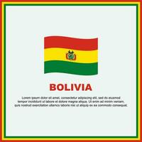 Bolivia vlag achtergrond ontwerp sjabloon. Bolivia onafhankelijkheid dag banier sociaal media na. Bolivia banier vector