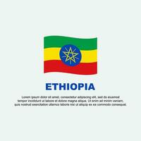 Ethiopië vlag achtergrond ontwerp sjabloon. Ethiopië onafhankelijkheid dag banier sociaal media na. Ethiopië achtergrond vector