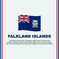 Falkland eilanden vlag achtergrond ontwerp sjabloon. Falkland eilanden onafhankelijkheid dag banier sociaal media na. Falkland eilanden tekenfilm vector