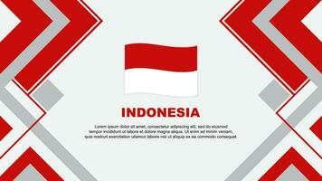 Indonesië vlag abstract achtergrond ontwerp sjabloon. Indonesië onafhankelijkheid dag banier behang vector illustratie. Indonesië banier