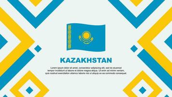 Kazachstan vlag abstract achtergrond ontwerp sjabloon. Kazachstan onafhankelijkheid dag banier behang vector illustratie. Kazachstan sjabloon