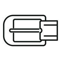 riem metaal element icoon schets vector. knop mode vector