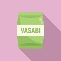 wasabi pakket icoon vlak vector. kruid maaltijd vector