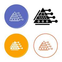 piramide diagram vector icoon