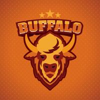 Buffalo hoofd logo mascotte vector