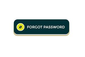 nieuw vergat wachtwoord website, Klik knop, niveau, teken, toespraak, bubbel banier, vector