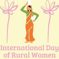 Internationale dag van landelijk Dames vector