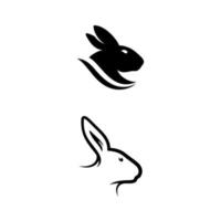 konijn pictogram sjabloon vectorillustratie vector