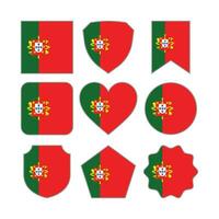 modern abstract vormen van Portugal vlag vector ontwerp sjabloon