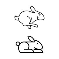 konijn pictogram sjabloon vectorillustratie vector