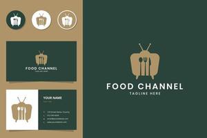 voedsel televisie negatief ruimte logo ontwerp vector