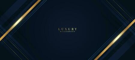 luxueus donker blauw achtergrond met sprankelend goud en schitteren. modern elegant abstract achtergrond vector
